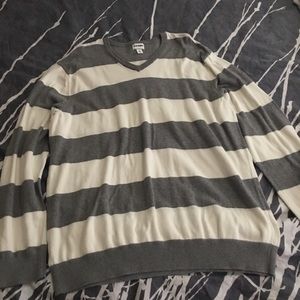 Grey and white striped Old Navy Sweater